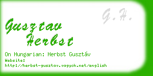 gusztav herbst business card