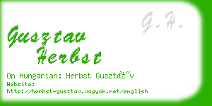 gusztav herbst business card